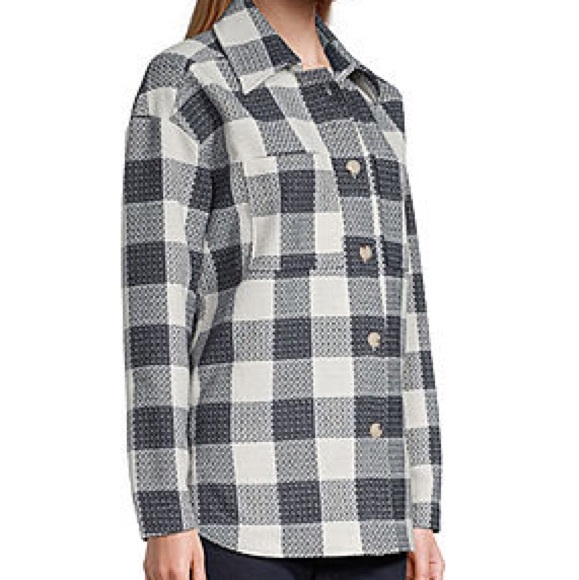 Liz Claiborne NWT Plaid Button Up Flannel Size M - Picture 3 of 12
